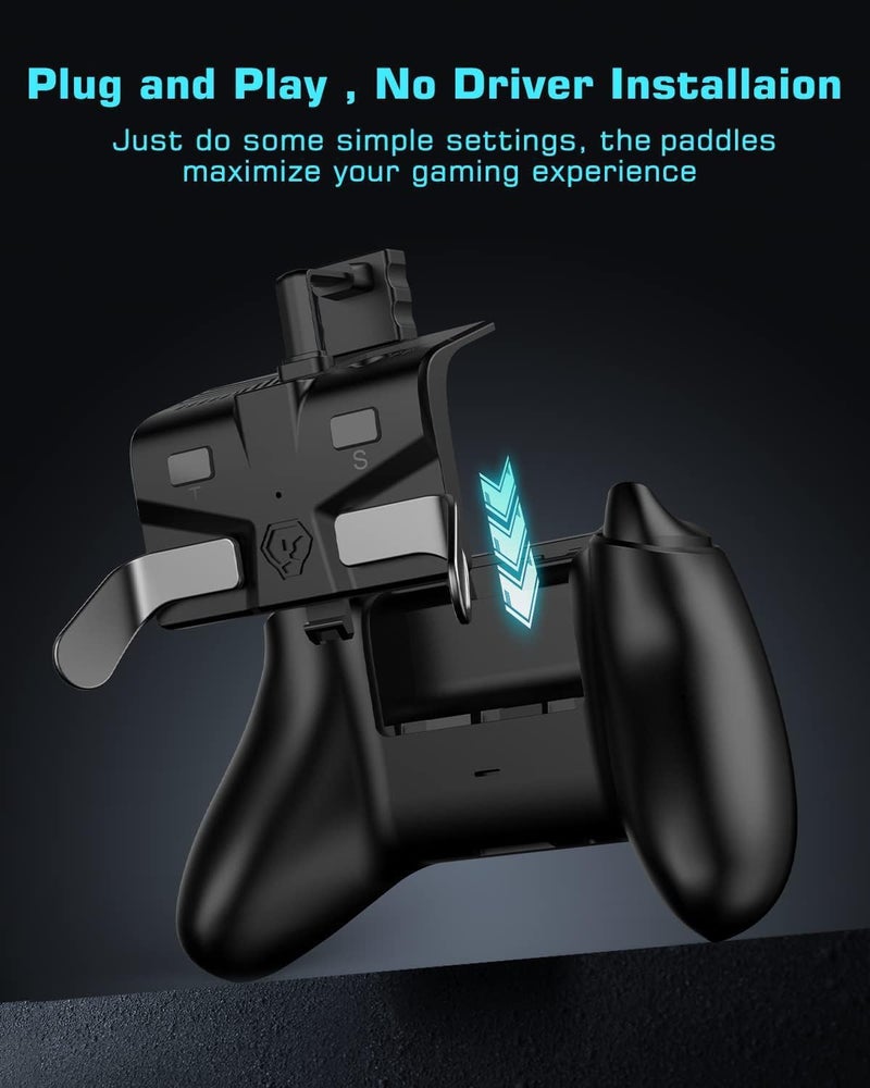 AOLION Controller Paddles for Xbox Series S / X Controller, Xbox Paddles with Memory Function / 2 Programming Metal Back Buttons / 3.5mm Audio Jack, Xbox Series S accessories with a 3m Type-C Cable (Not for Xbox One Controller) - Image 2